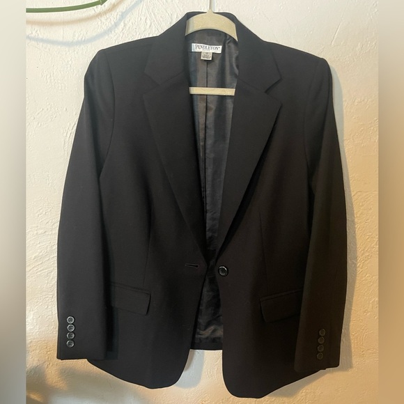Pendleton Jackets & Blazers - PENDLETON BLACK BLAZER VIRGIN WOOL